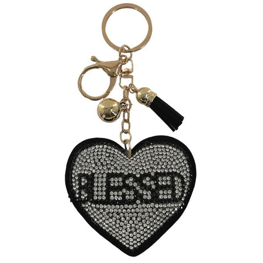 BLING KEYCHAIN - BLESSED HEART