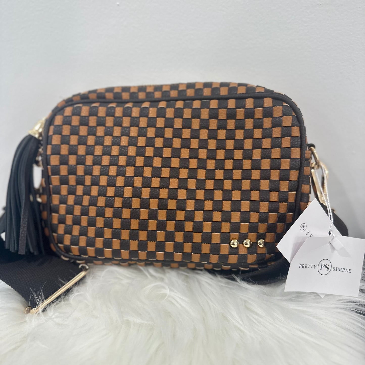 PRETTY SIMPLE WOVEN WILLOW CROSSBODY CAMERA BAG