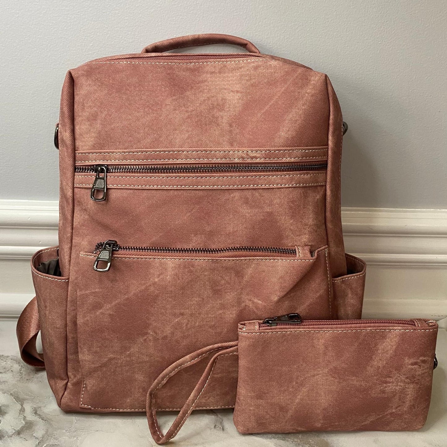 DENIM/SUEDE BROOKE BACKPACK