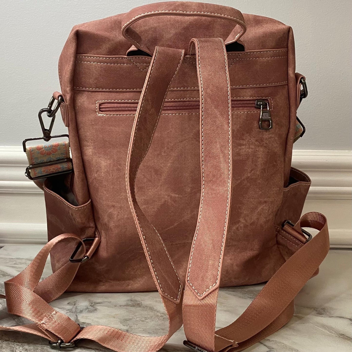 DENIM/SUEDE BROOKE BACKPACK