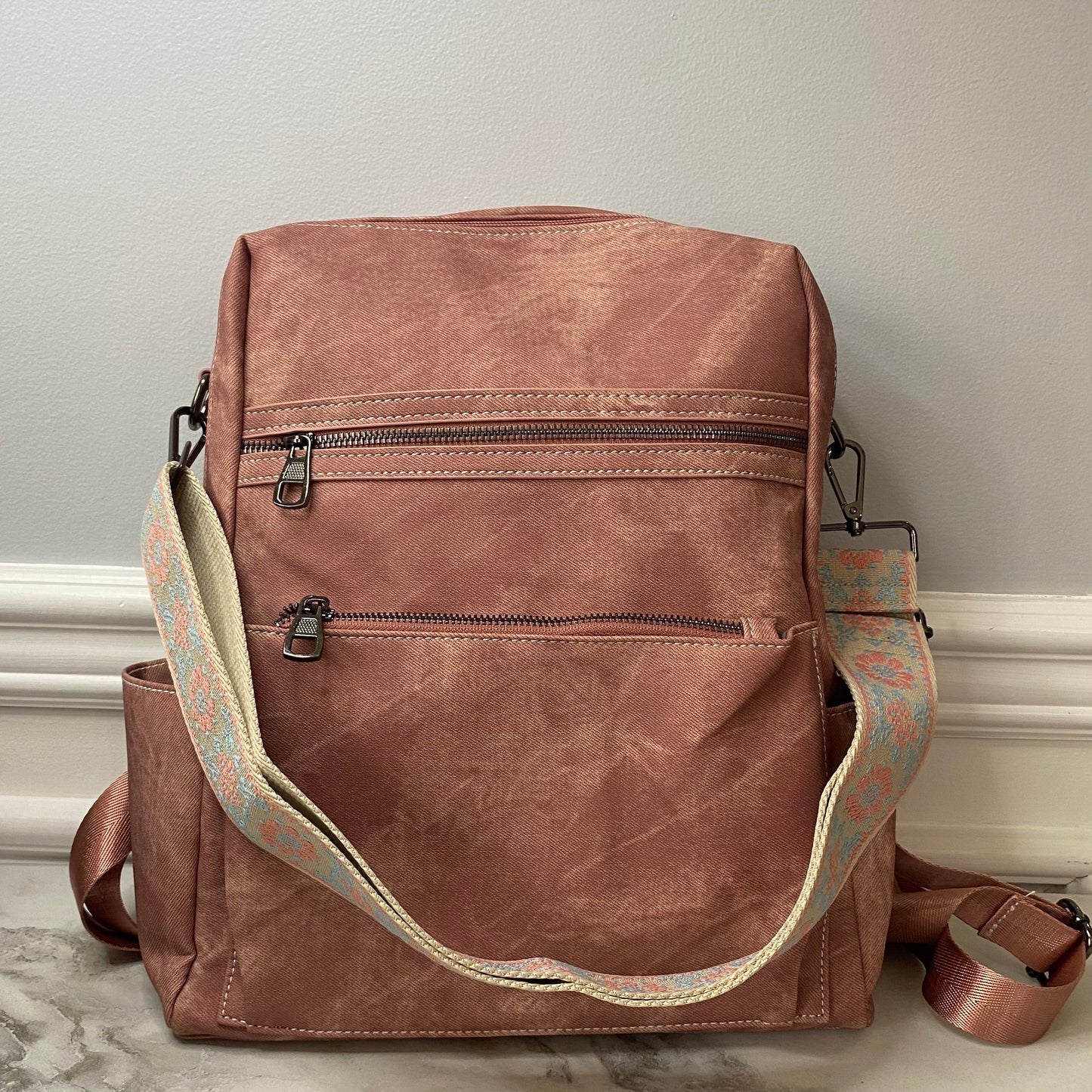 DENIM/SUEDE BROOKE BACKPACK