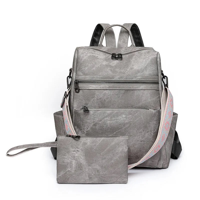 DENIM/SUEDE BROOKE BACKPACK
