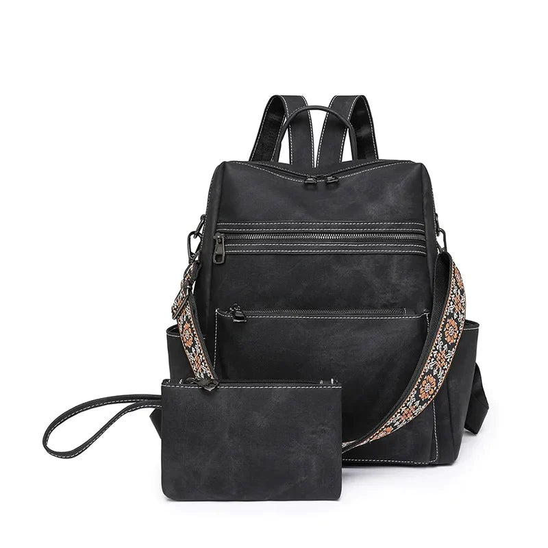 DENIM/SUEDE BROOKE BACKPACK