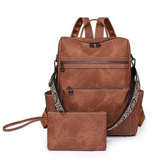 DENIM/SUEDE BROOKE BACKPACK