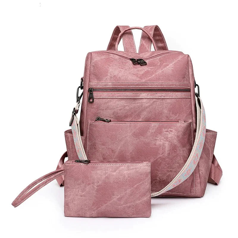 DENIM/SUEDE BROOKE BACKPACK