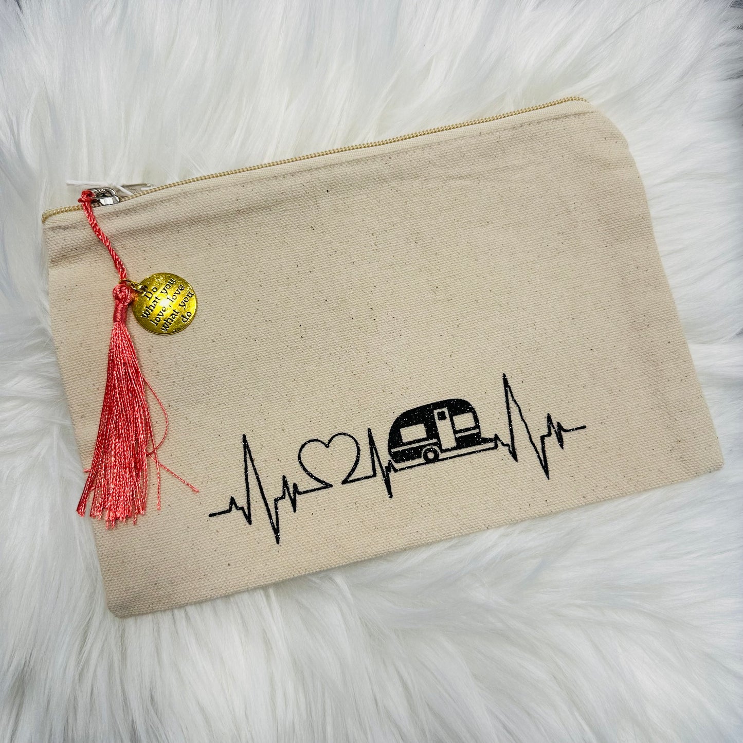 Handmade Canvas Cosmetic Bag/Clutch