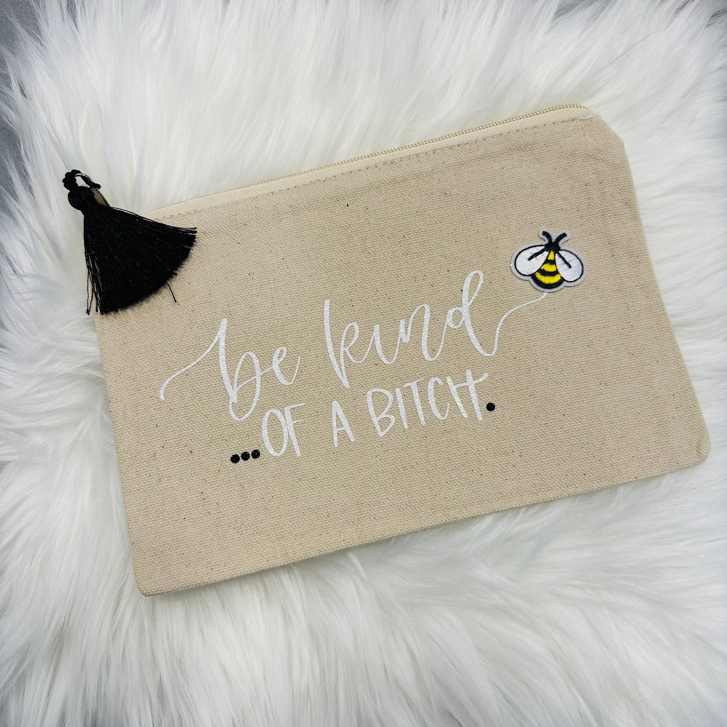 Handmade Canvas Cosmetic Bag/Clutch