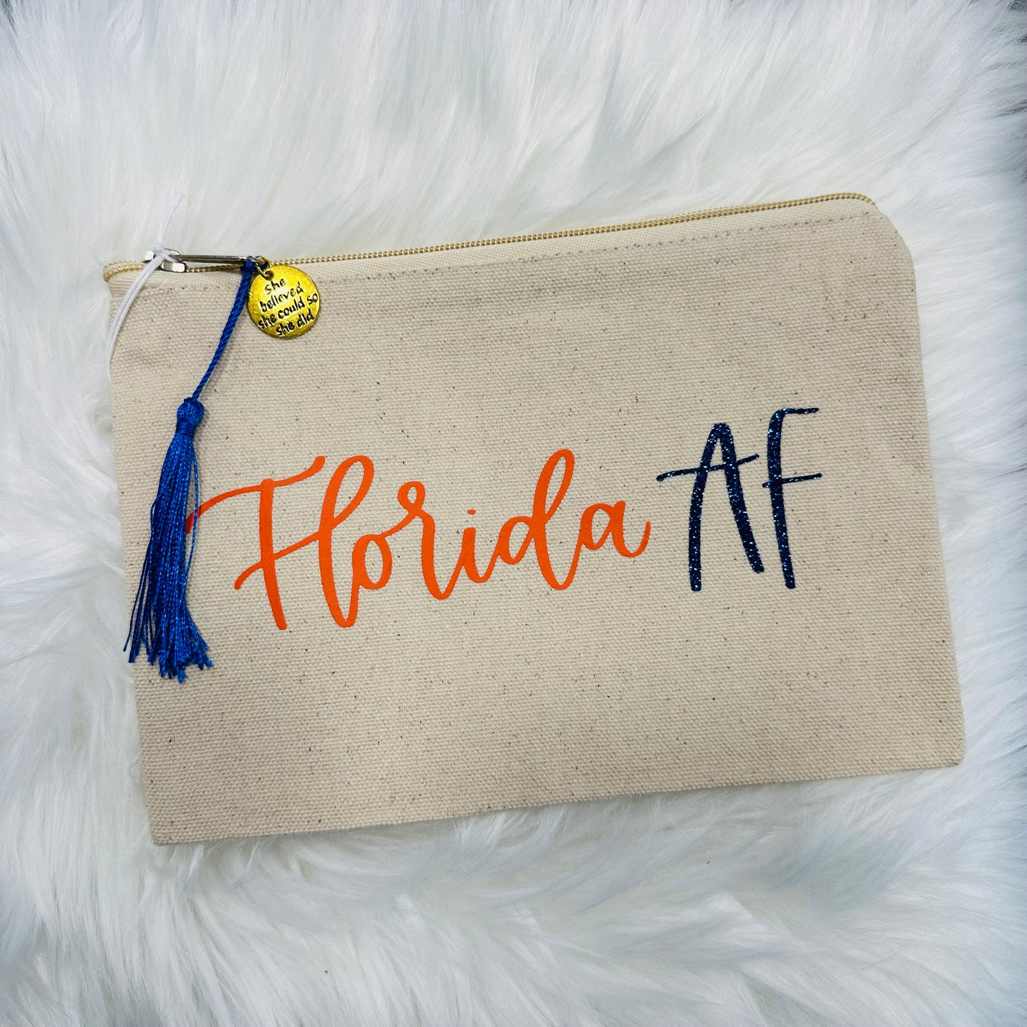 Handmade Canvas Cosmetic Bag/Clutch