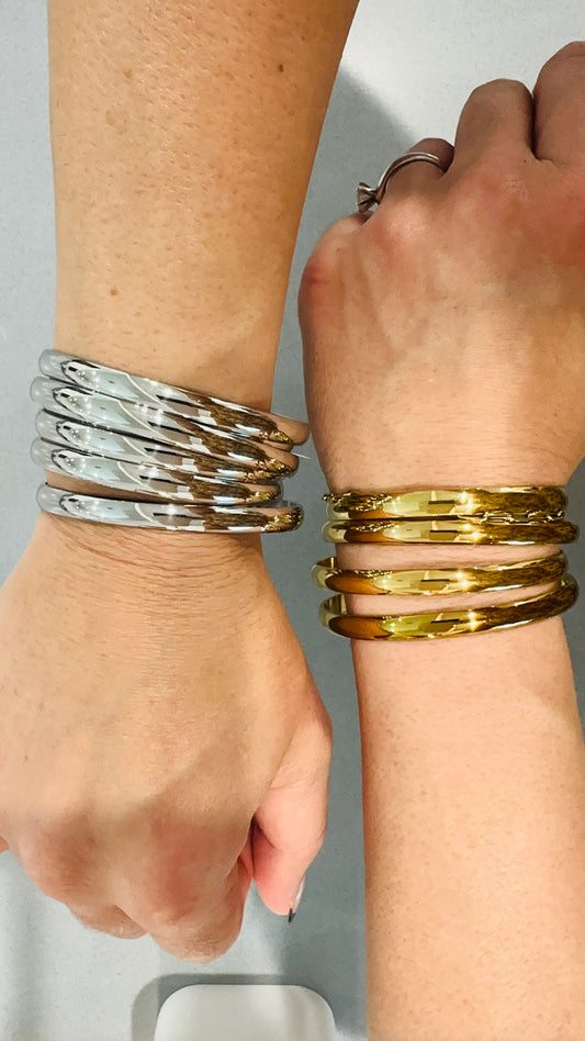 BANGLE BRACELETS 18K PVD *WATERPROOF*