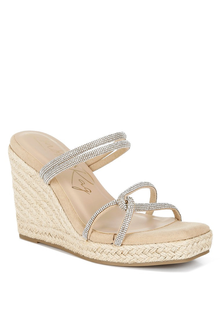 ENOCHA RHINESTONE ESPADRILLE WEDGE SHOES