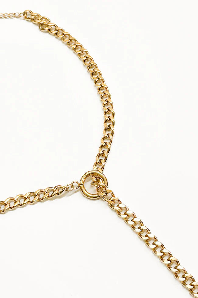 PRETTY SIMPLE ODESSA Y CHAIN NECKLACE *WATERPROOF*