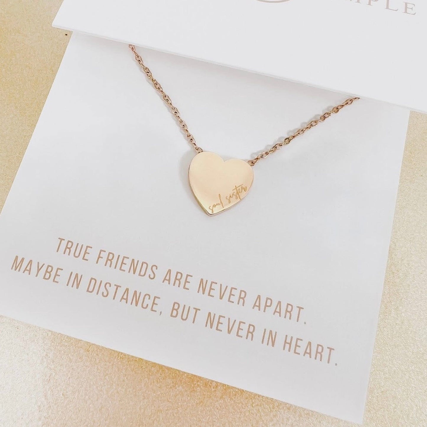 PRETTY SIMPLE SWEET HEART GIFT NECKLACES *WATERPROOF*