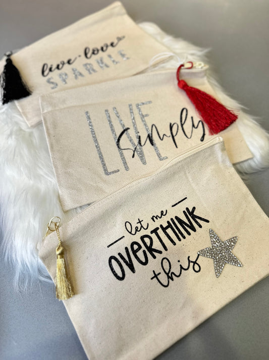 Handmade Canvas Cosmetic Bag/Clutch