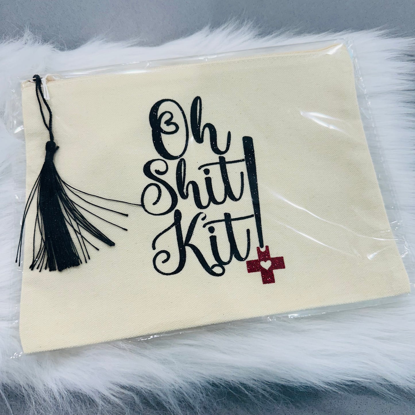 Handmade Canvas Cosmetic Bag/Clutch