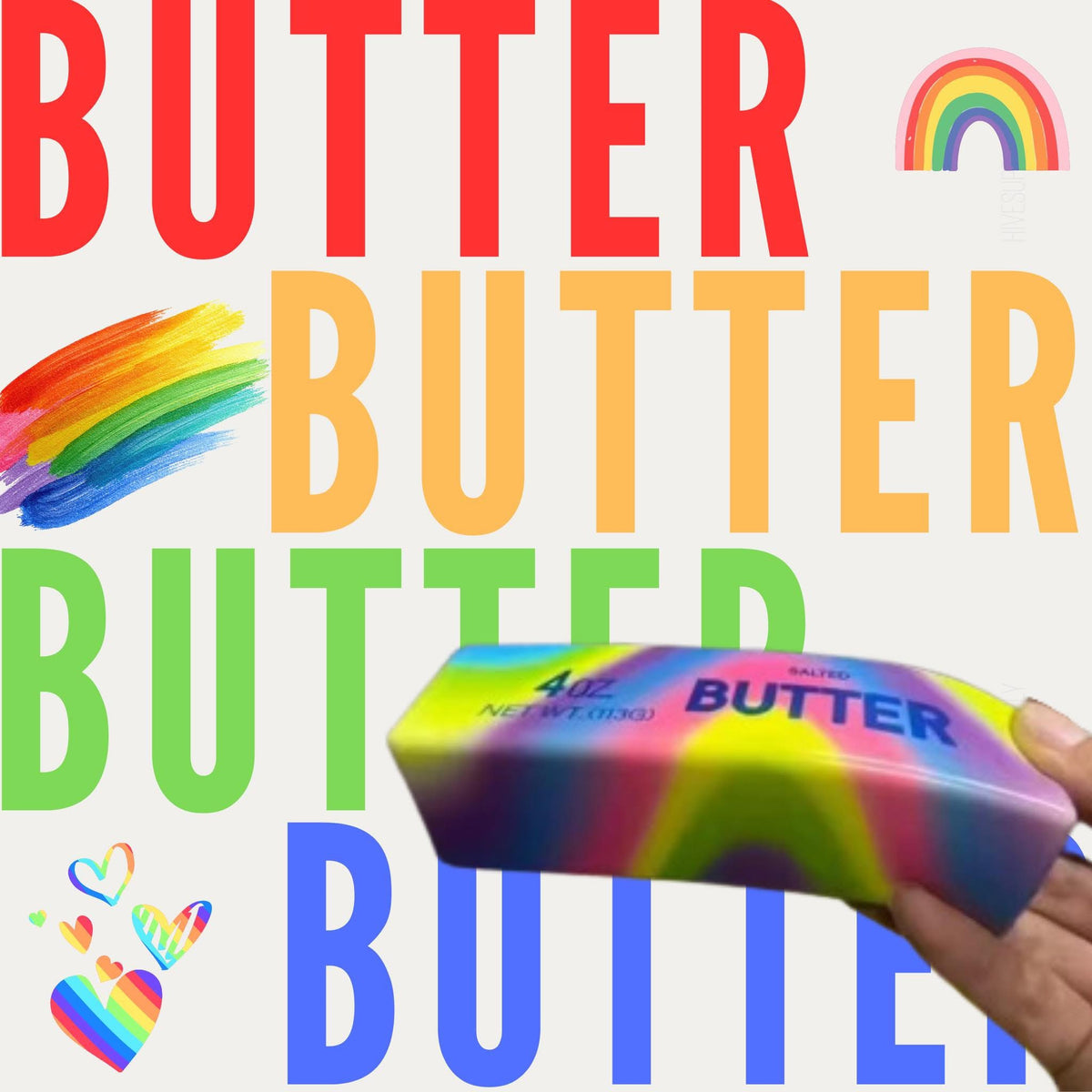 Squishy Toy - Rainbow Butter