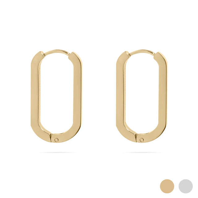 OVAL HUGGIE EARRINGS *WATERPROOF*