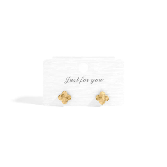 CLOVER STUD EARRINGS *WATERPROOF*