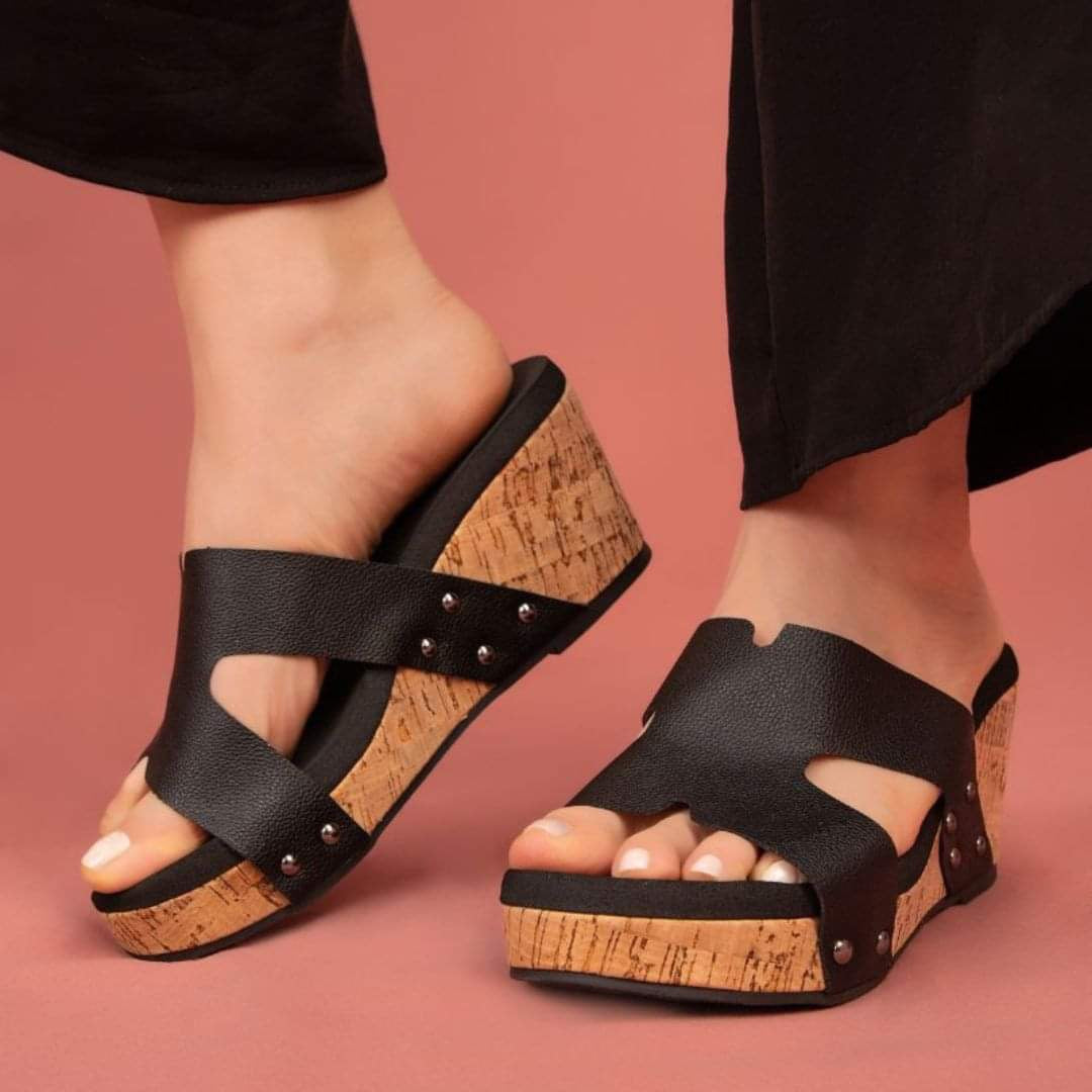 ALLYSON Cork Wedge Slide