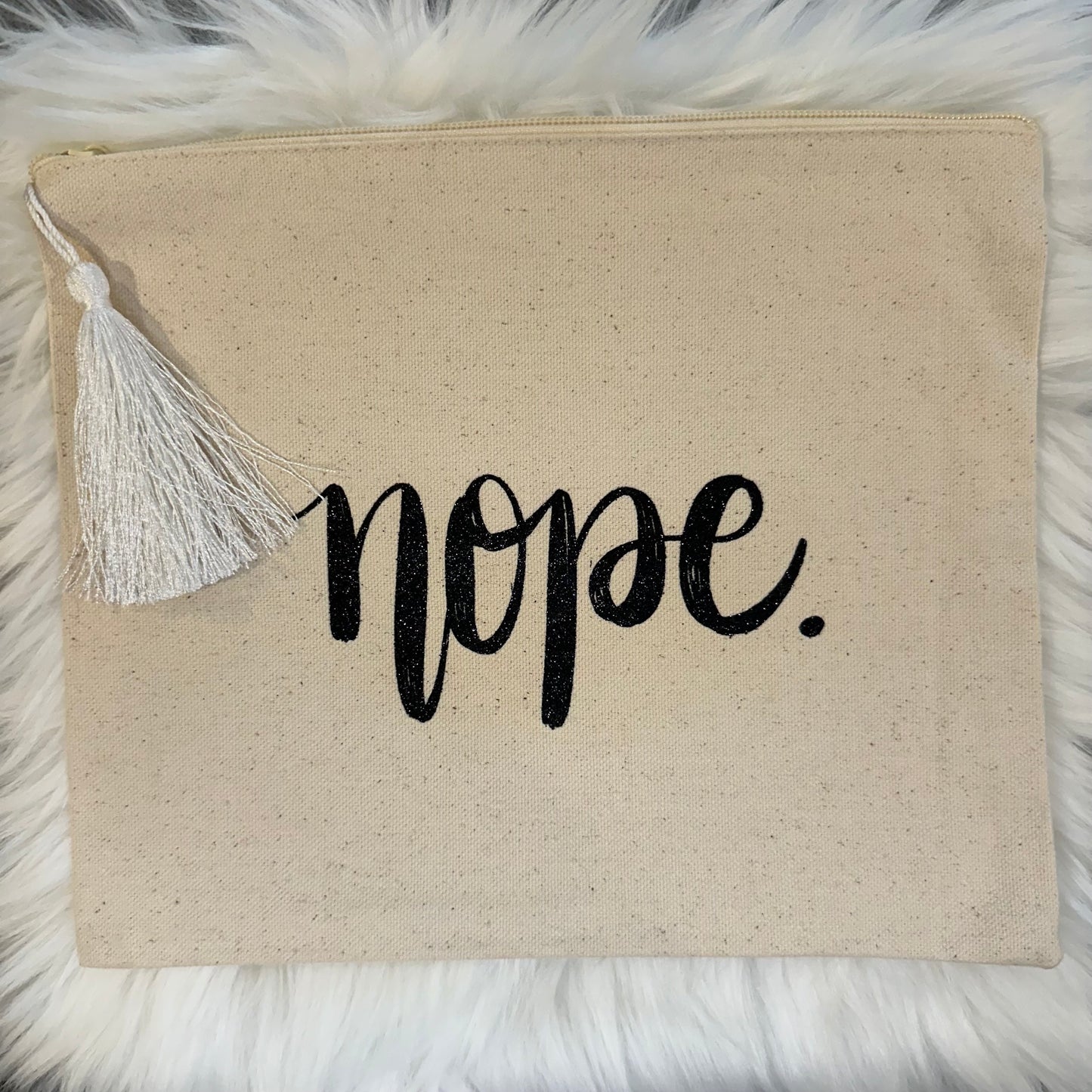 Large Canvas Zippered Bag