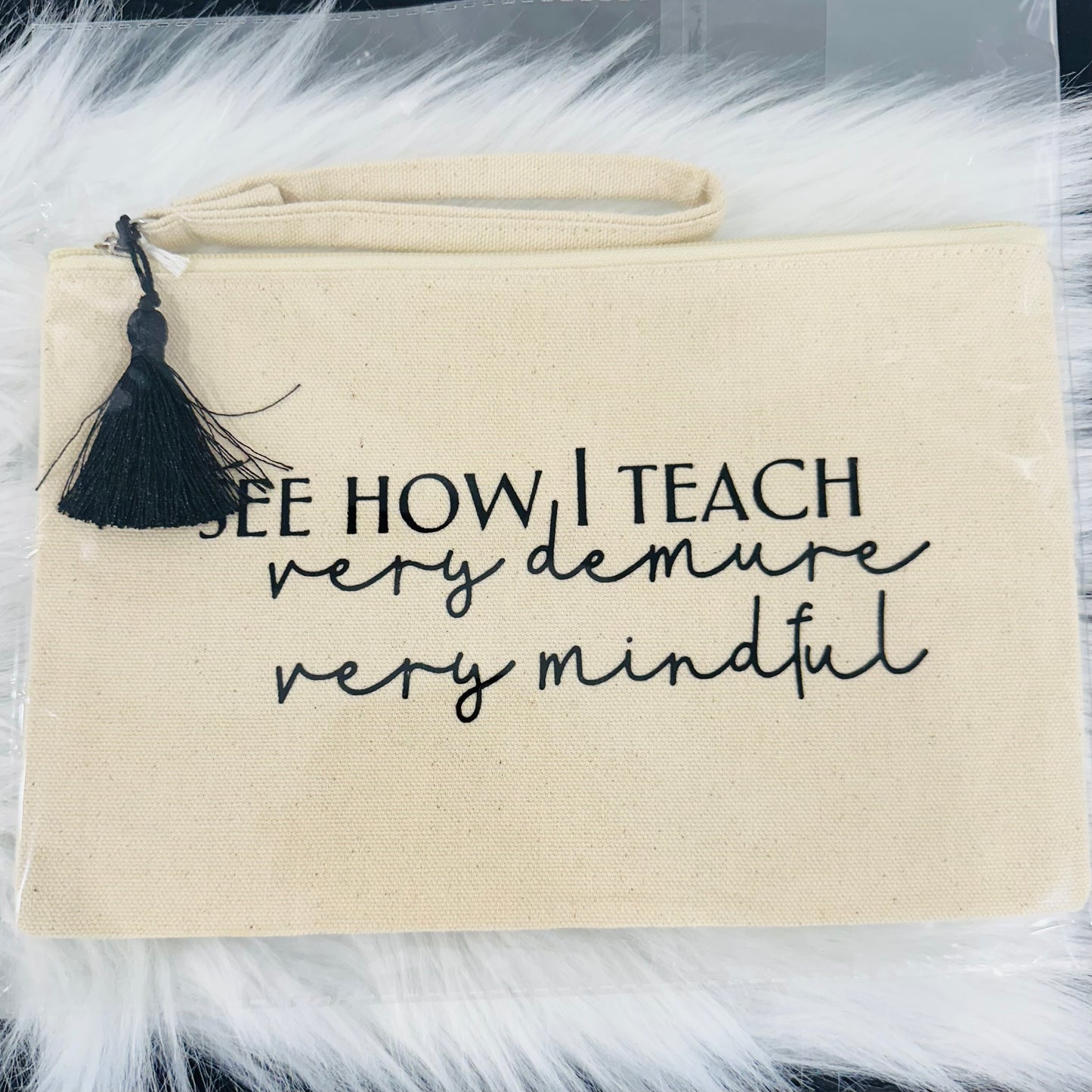 Handmade Canvas Cosmetic Bag/Clutch