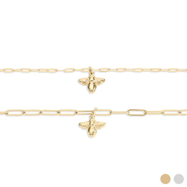 MOMMY & ME BEE CHARM NECKLACE SET