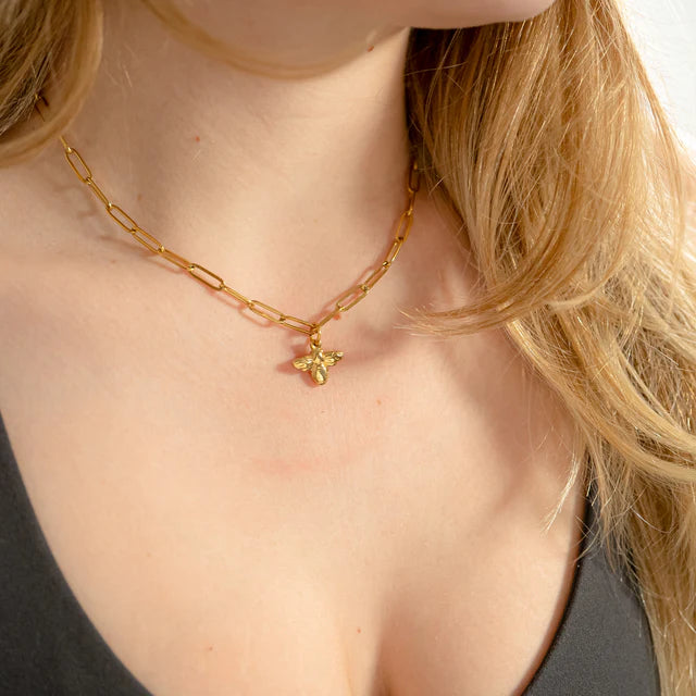 MOMMY & ME BEE CHARM NECKLACE SET