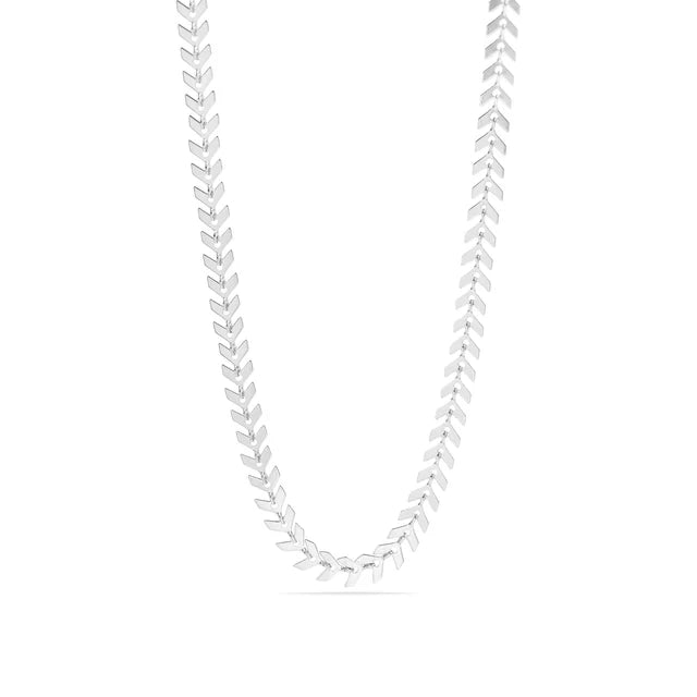 CHEVRON CHAIN NECKLACE & BRACELET 18K PVD *WATERPROOF*
