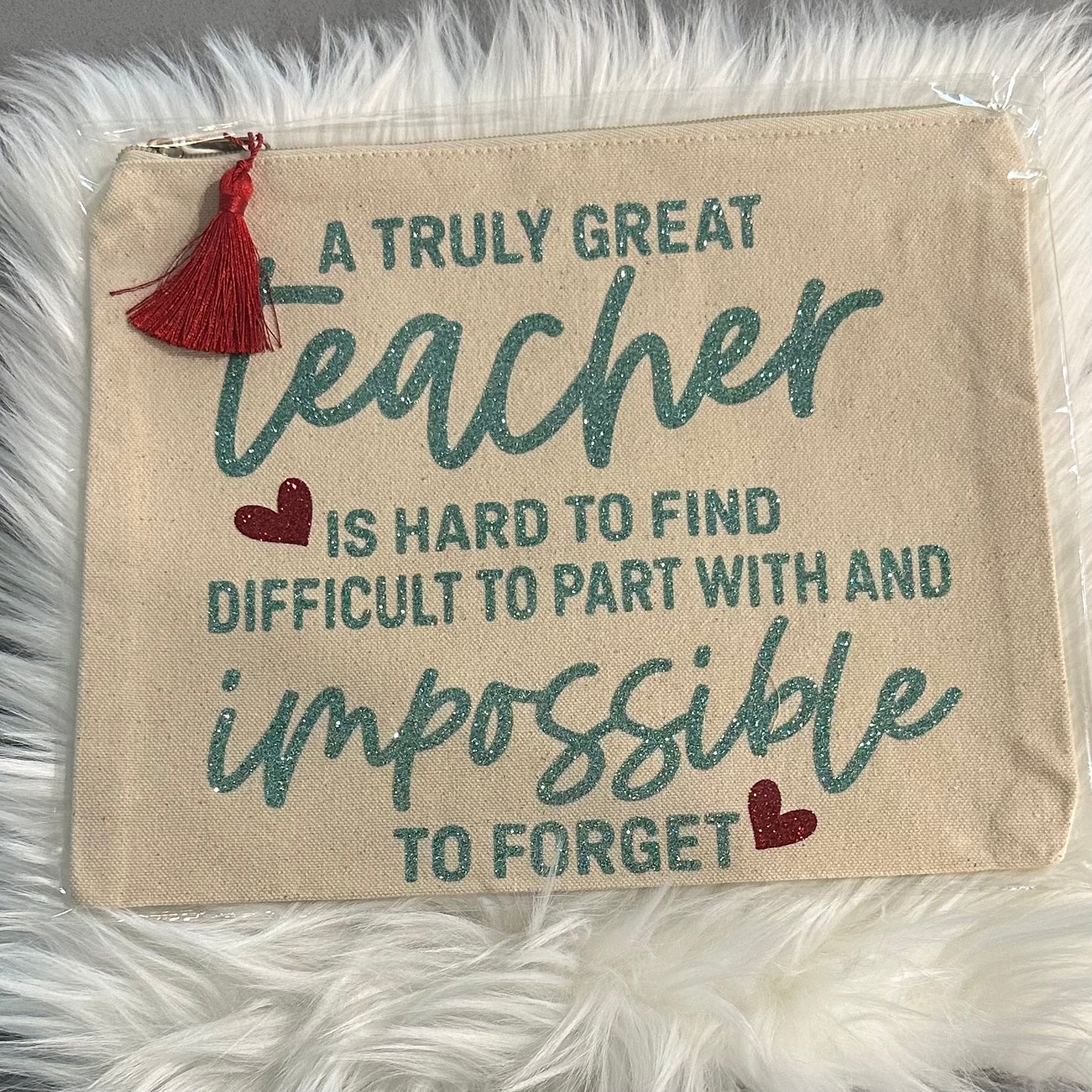 Large Canvas Zippered Bag