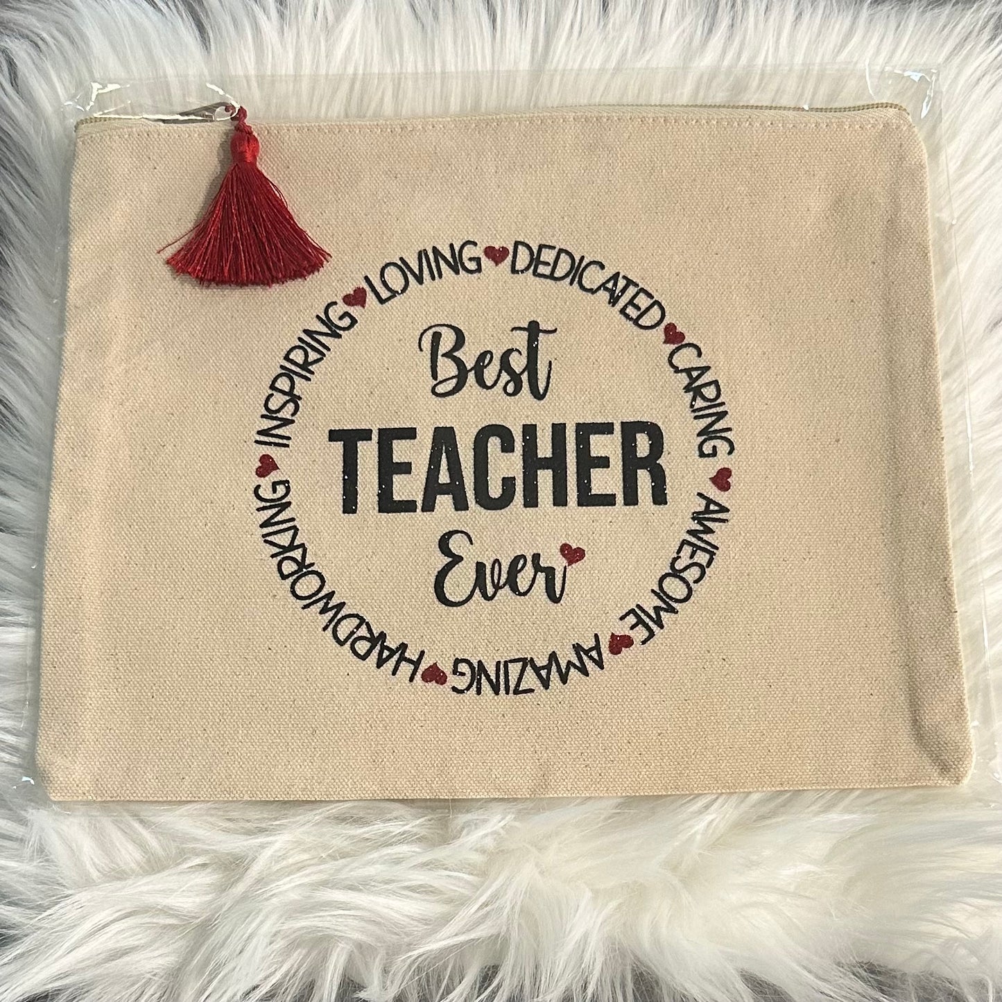 Large Canvas Zippered Bag