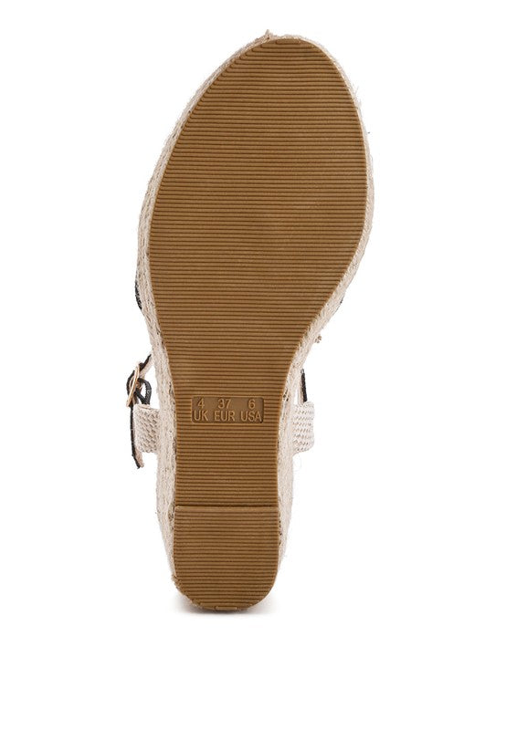 TRAND WEDGE ESPADRILLE SANDALS