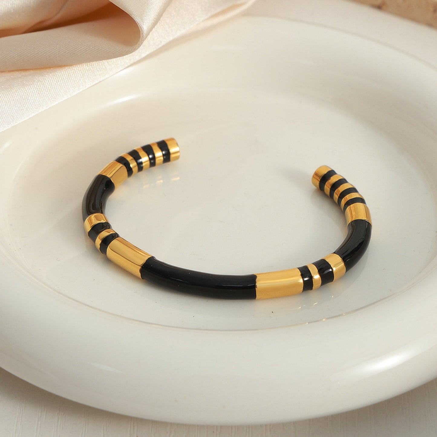 ENAMEL TITANIUM CUFF BRACELET